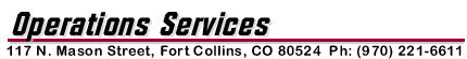 Welcome to the Fort Collins Operations Services