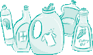 group of plastic bottles