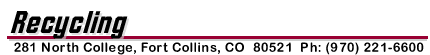 City of Fort Collins Recycling Department