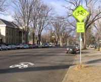 sharrow and sign