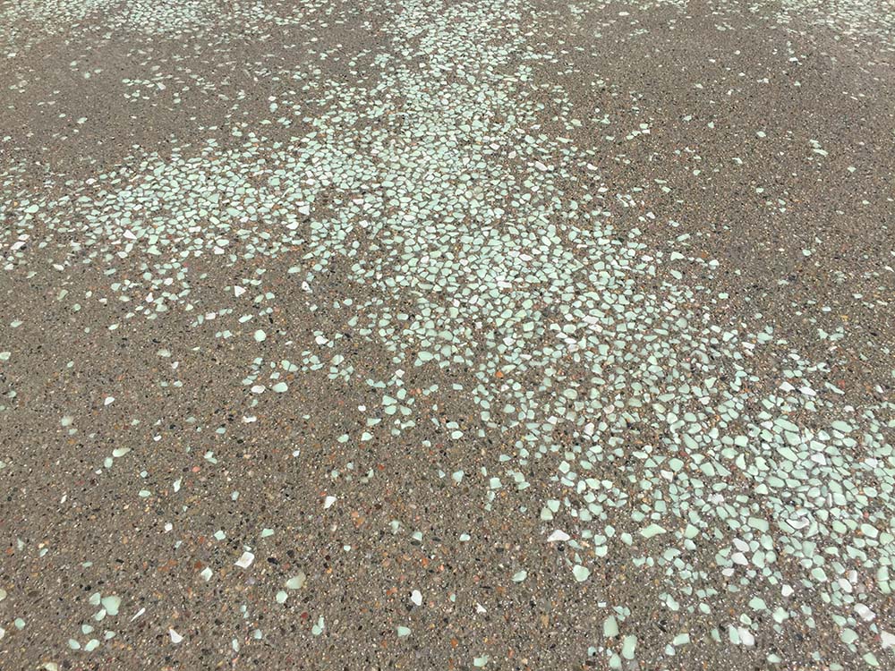 detail of photo‐luminescent stones 