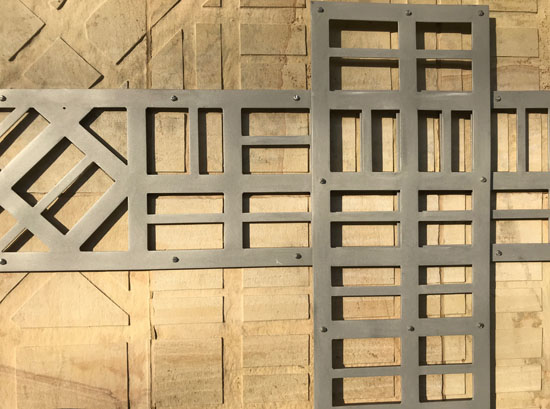 Detail cross-section, south wall