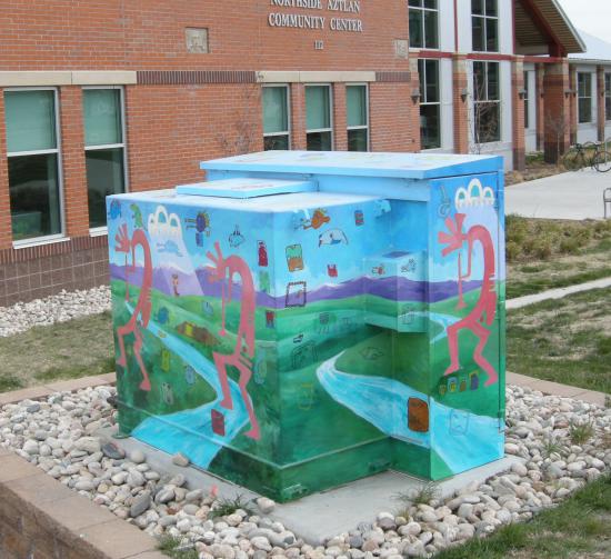 Back of Circle of Children Transformer Cabinet Mural