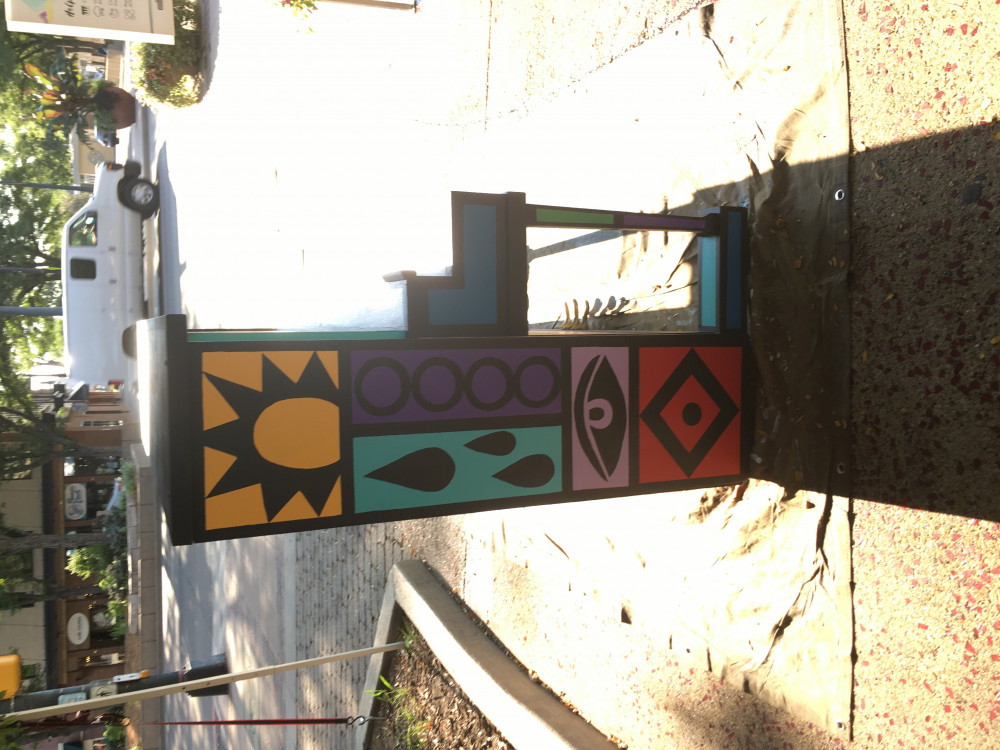 Left side of piano mural