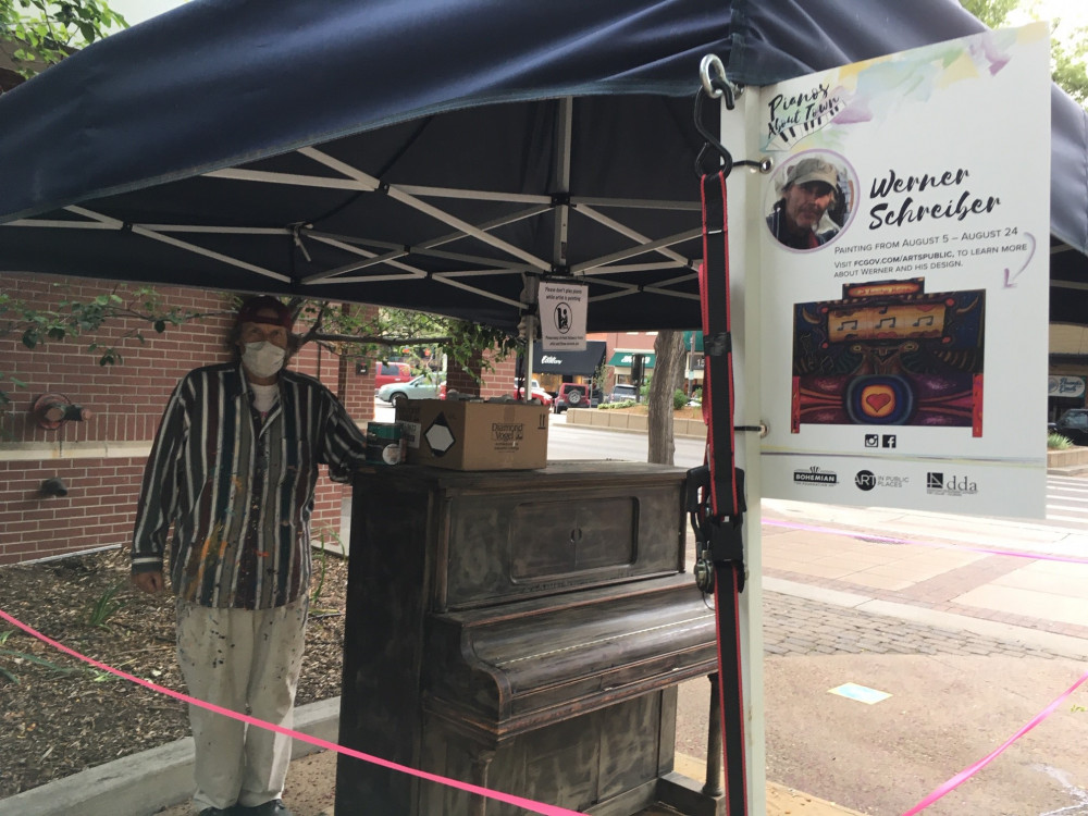 Werner before the piano was painted