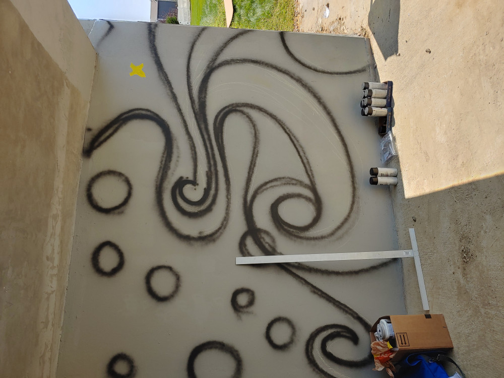 Mural mapped out in tunnel