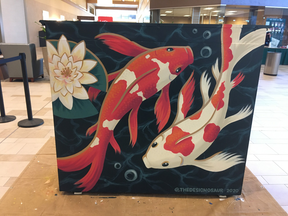 Completed mural back