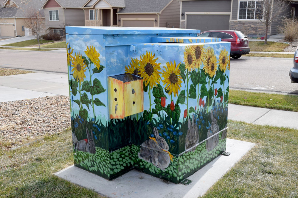 Back of mural and side