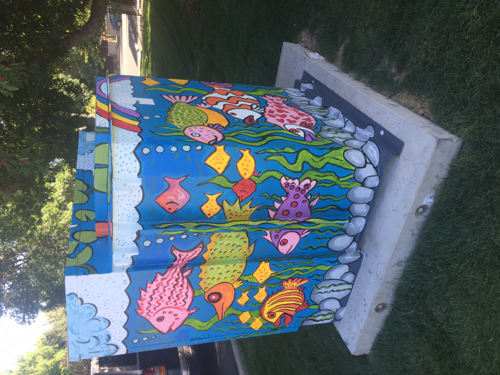 Back of mural and side