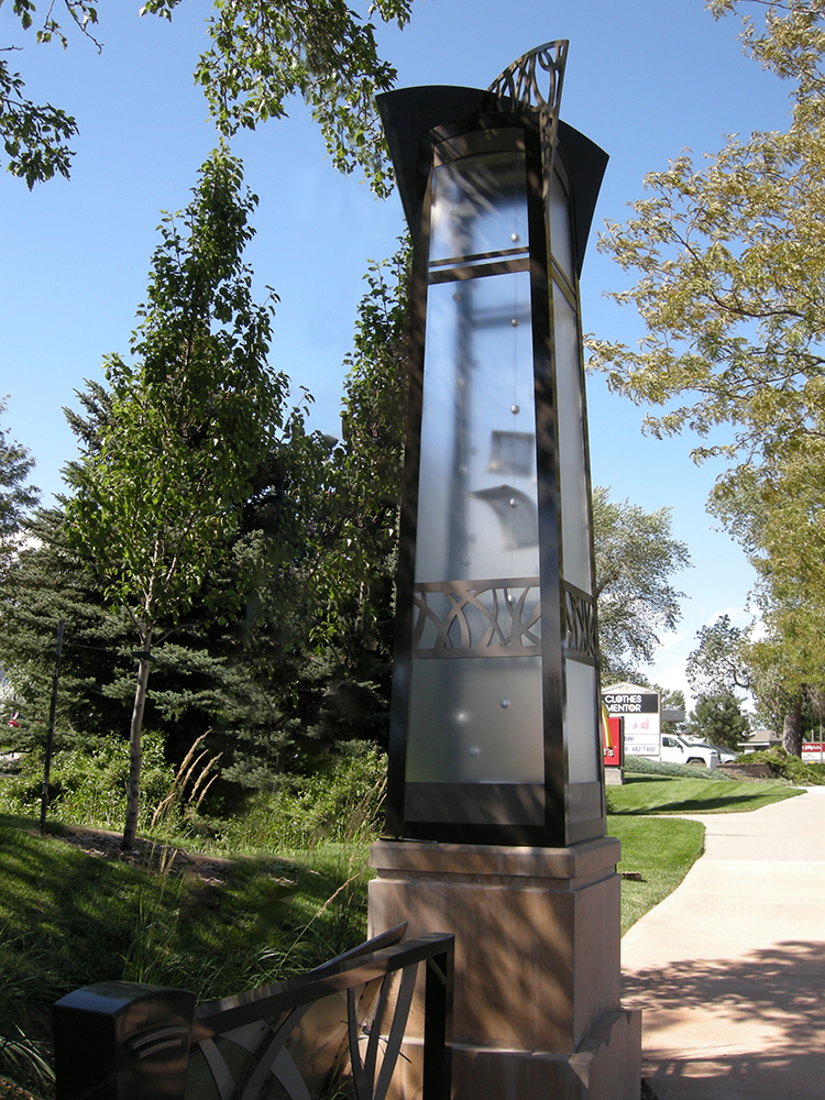 Column on northwest corner of the intersection.