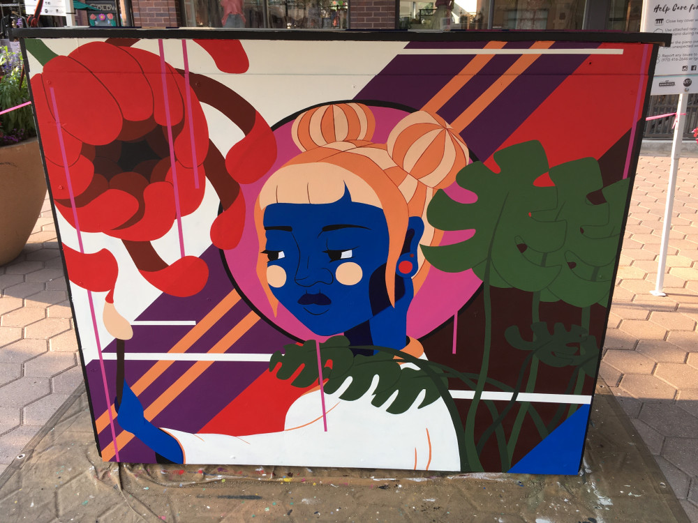 Completed mural back