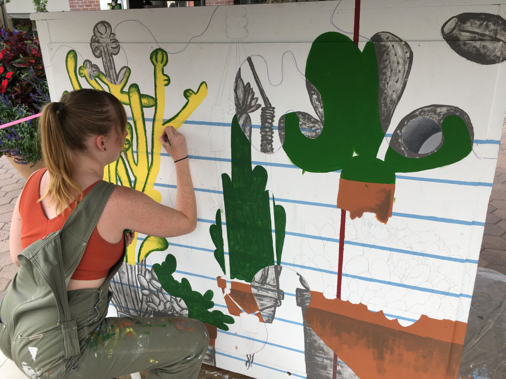 mural in progress