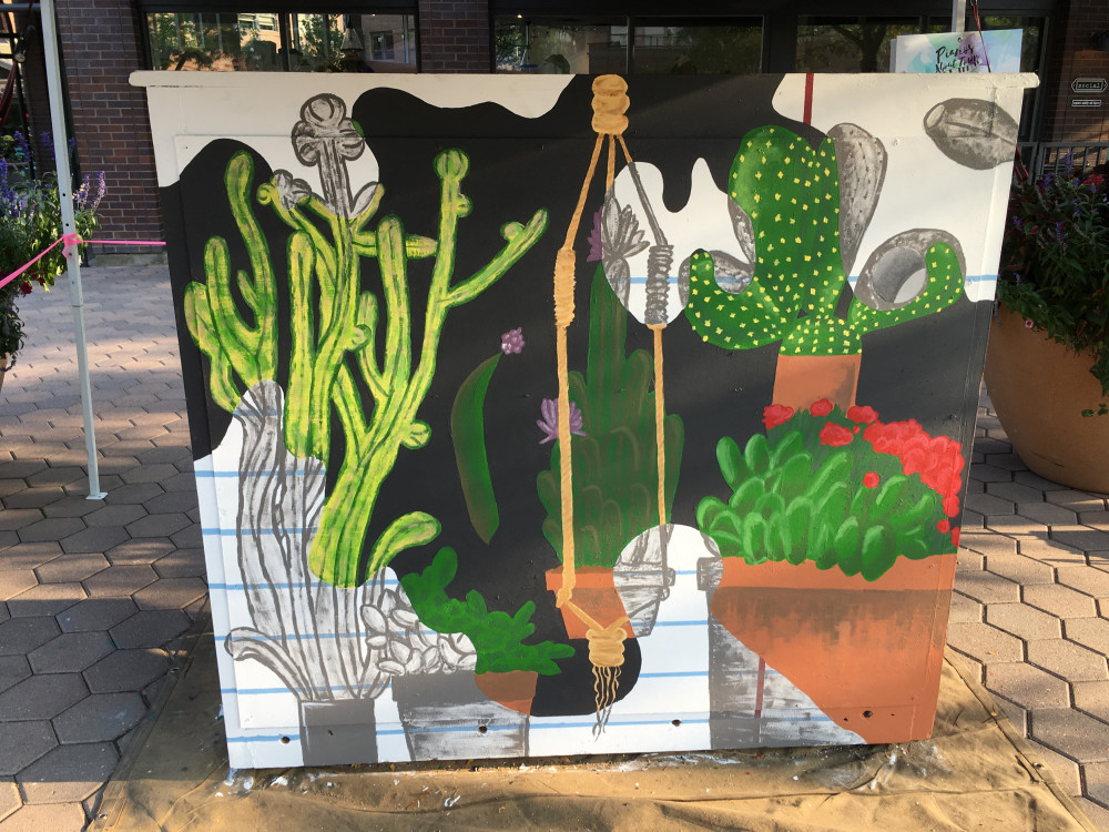 Completed mural back