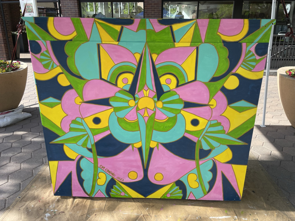 Completed mural back