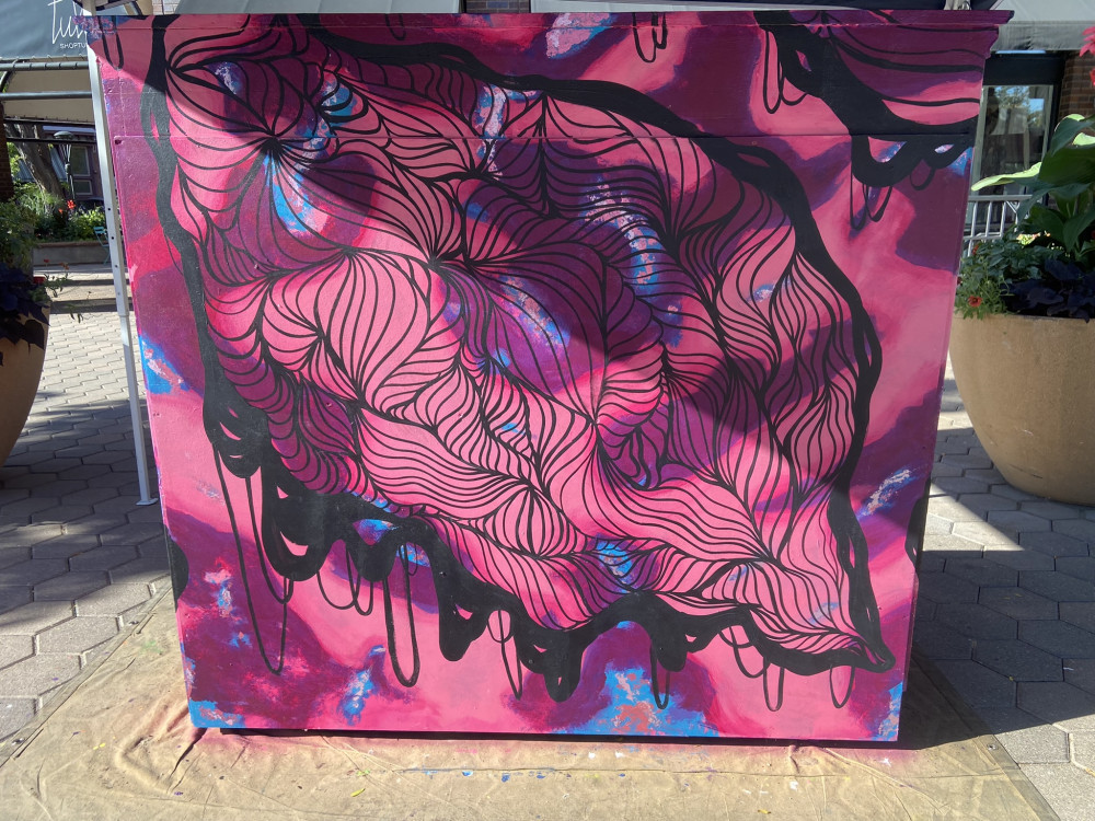 Completed mural back