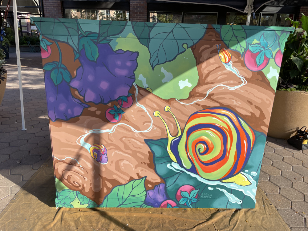 Completed mural back