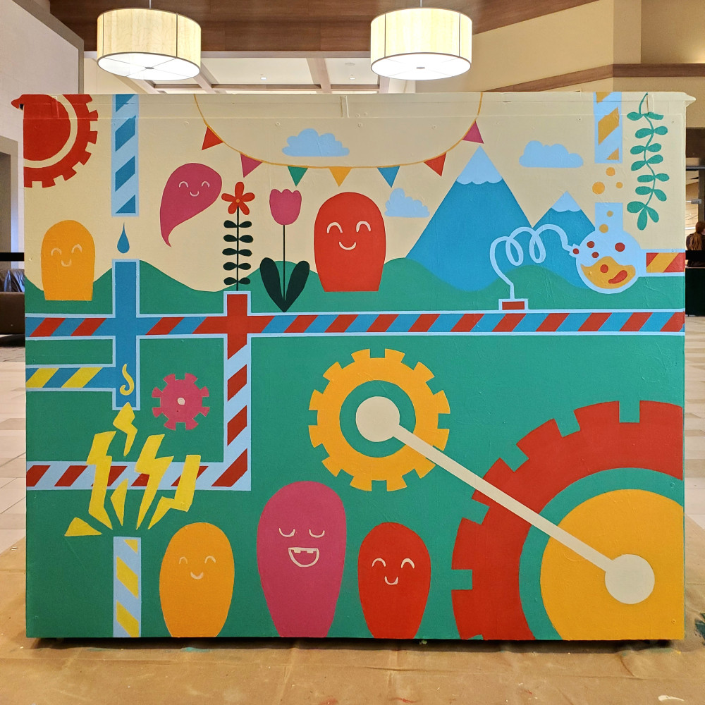 Completed mural back