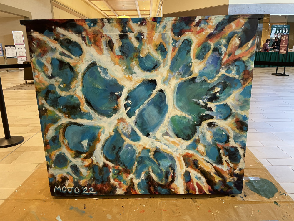 Completed mural back