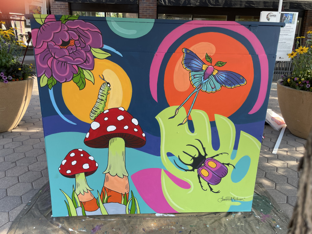 Completed mural back