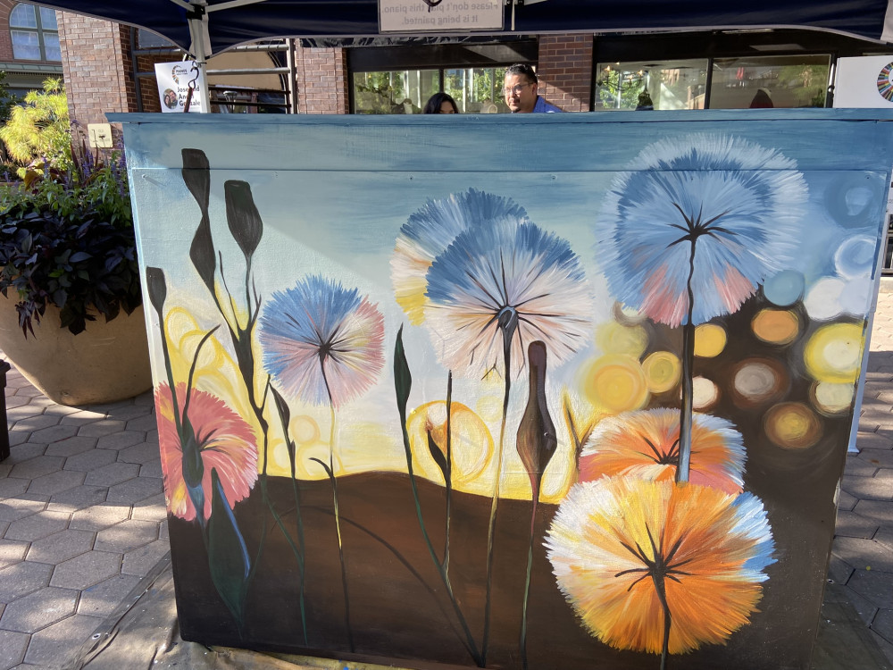 Completed mural back