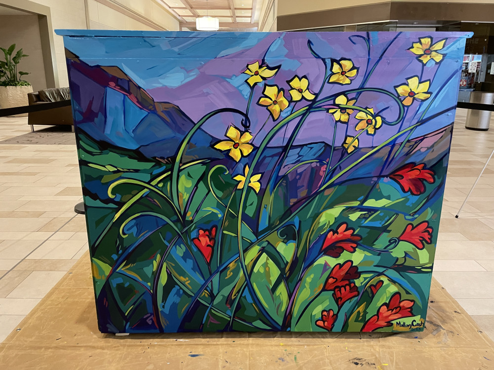 Completed mural back