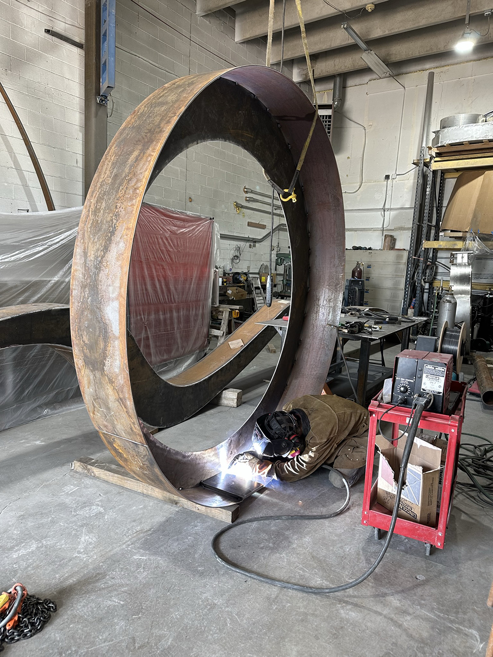 fabrication of ring sculpture