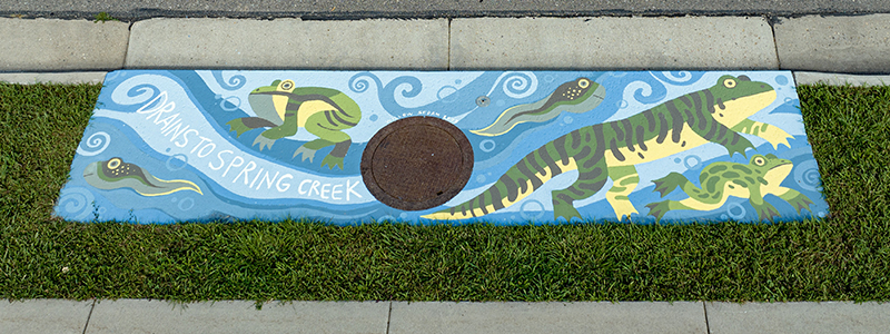 Storm drain mural.