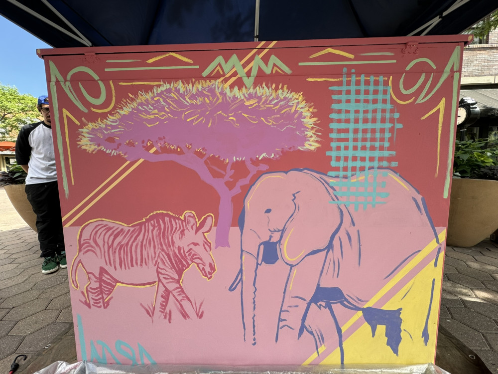 Completed mural back