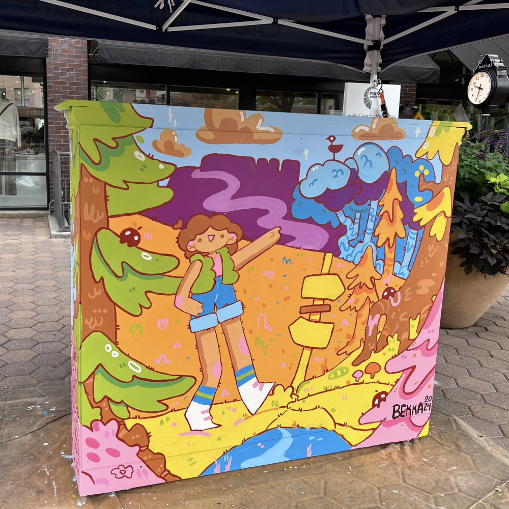 Completed mural back