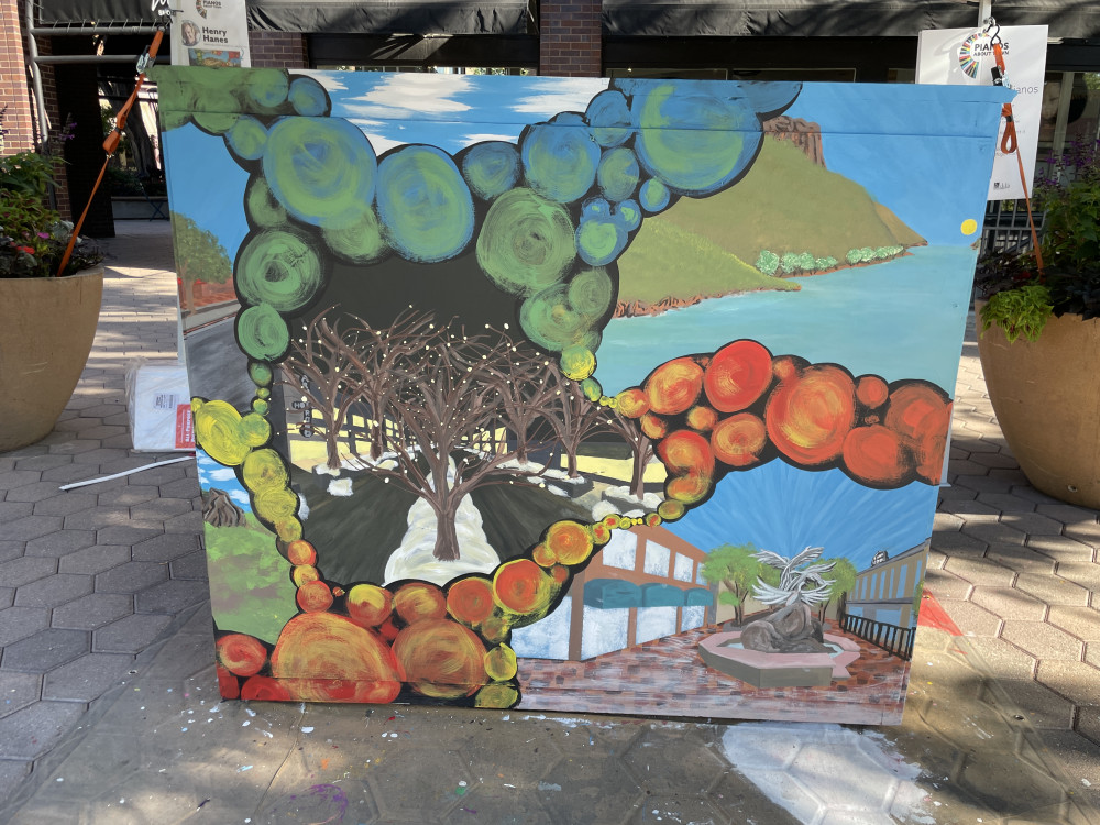 Completed mural back