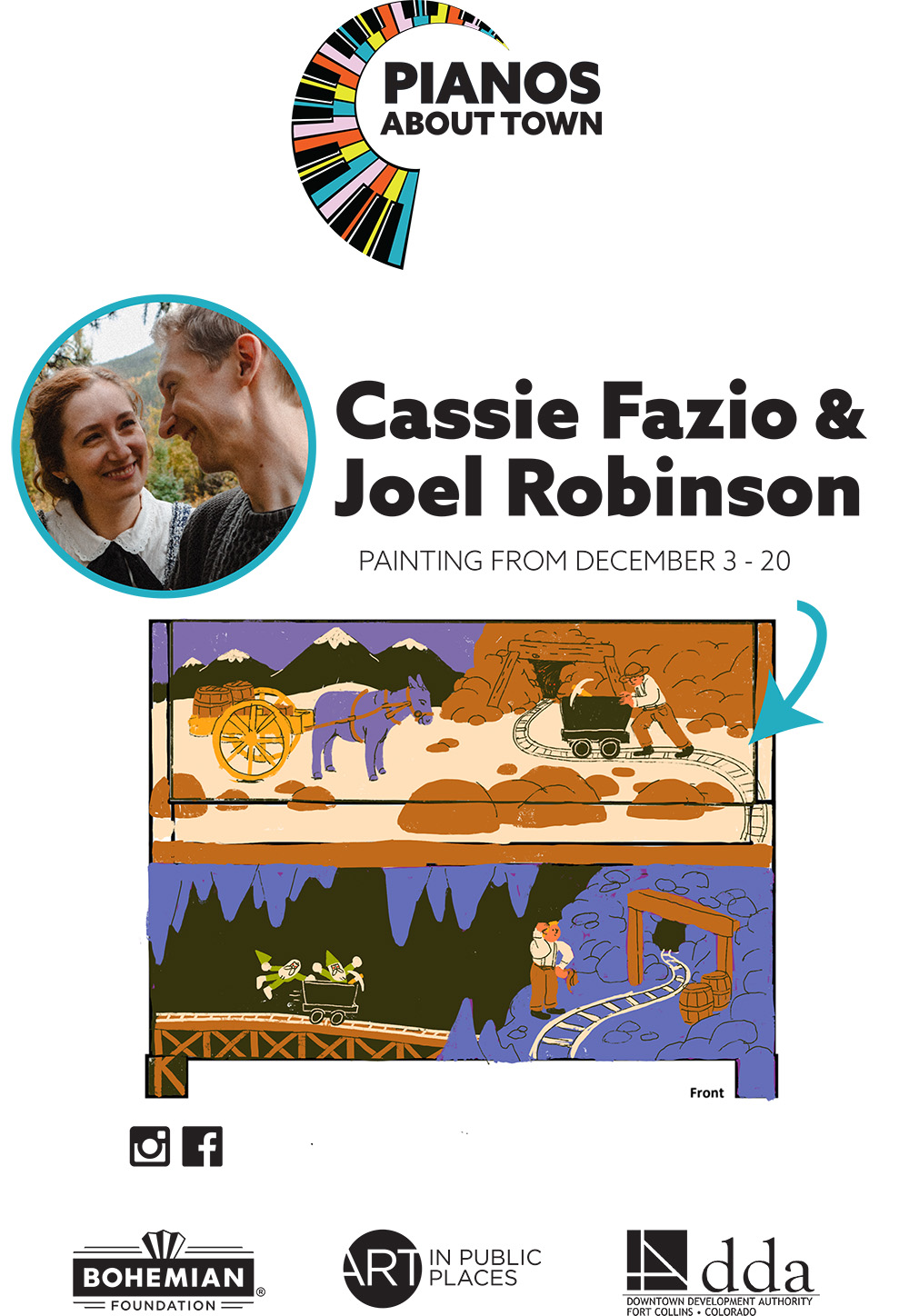 Cassie and Joel with their design