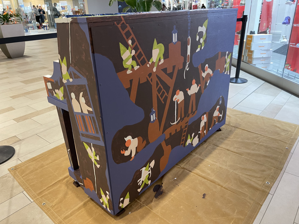 Completed mural back