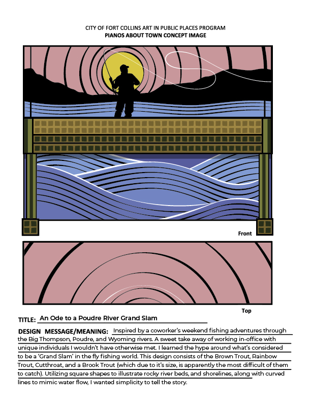 front and top of mural design