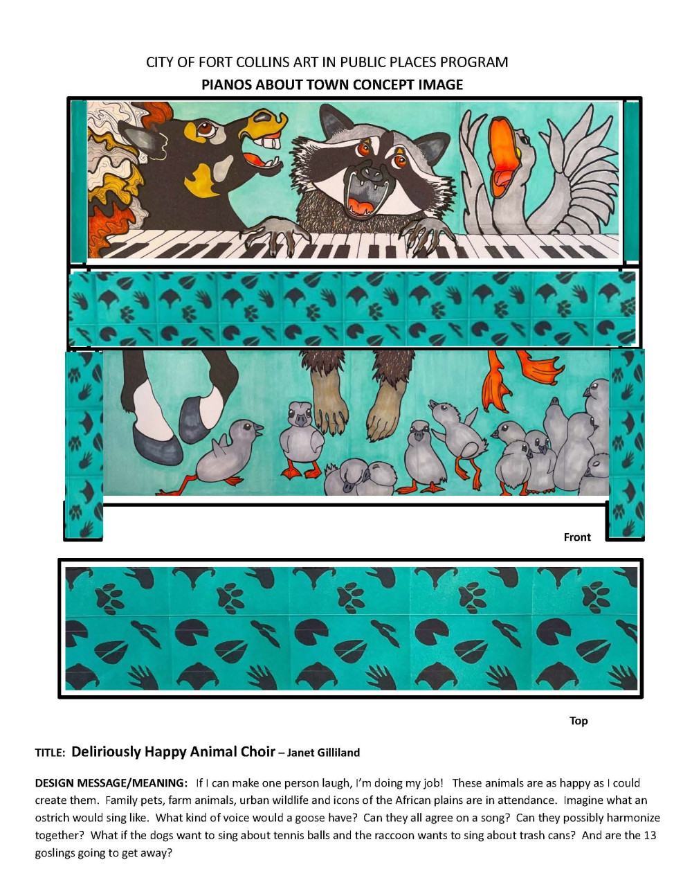 front and top of mural design