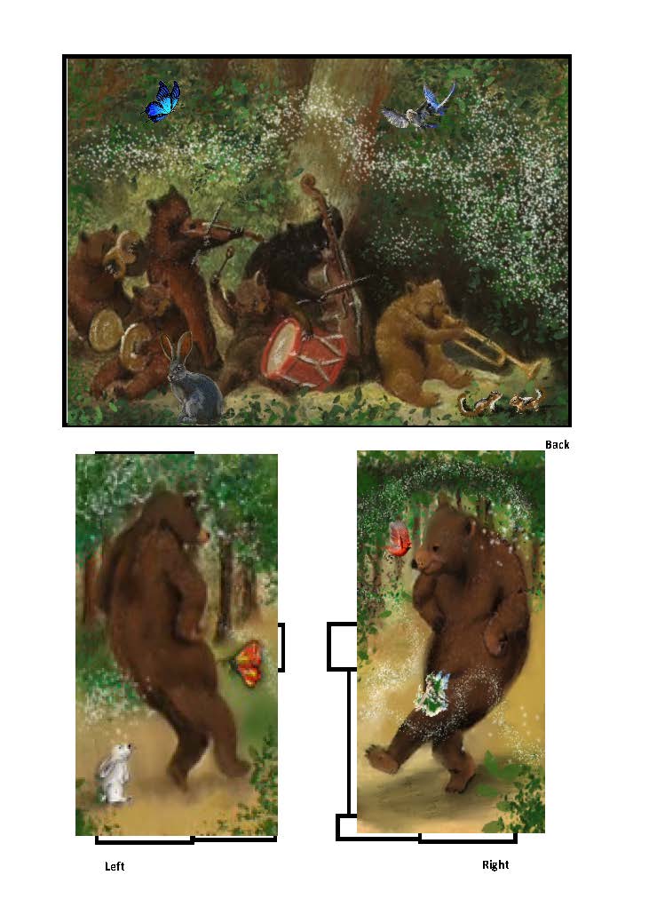 front and top of mural design