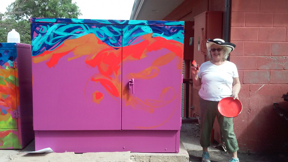 Diane painting in 2014