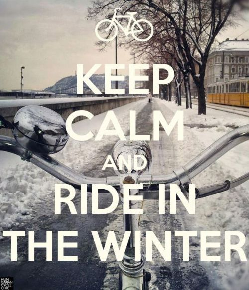 Riding a bike in icy conditions