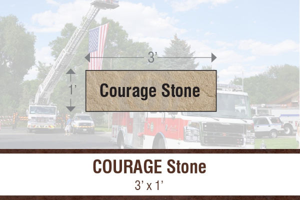 COURAGE Stone - 3' X 1'