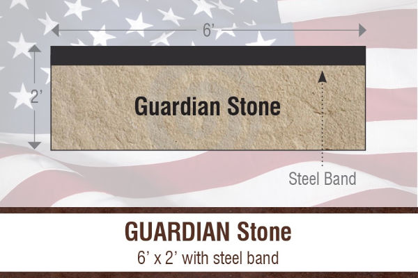 GUARDIAN Stone - 6' X 2' with steel band