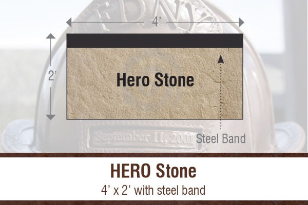 HERO Stone - 4' X 2' with steel band