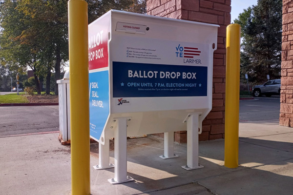 A ballot drop box