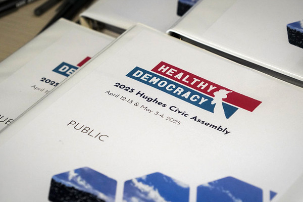 Civic Assembly folder cover with Healthy Democracy Logo