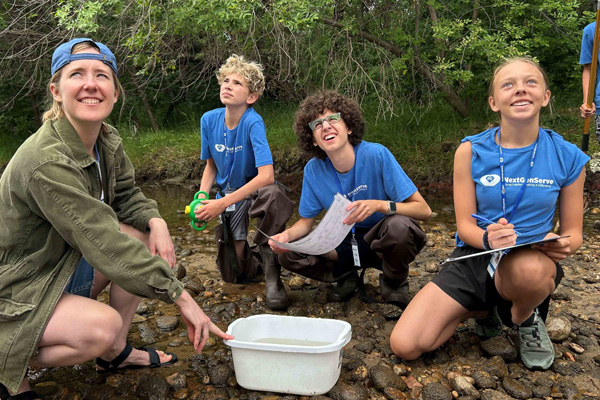 NextGenServe participants doing research in the field