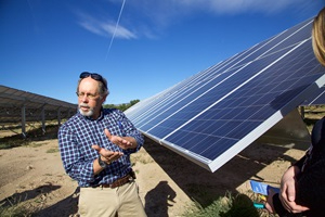 Solar Panels with people in background
