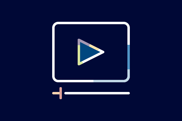 Icon of an online video with play button