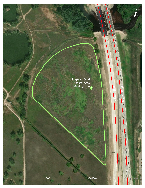 Map of Arapahoe Bend Natural Area