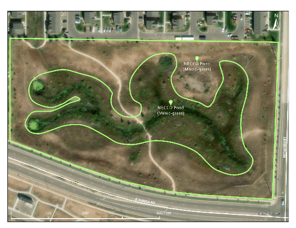 Map of NECCO Pond area