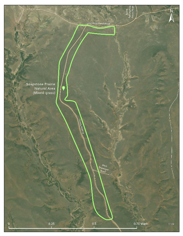 Map of Soapstone Prairie Natural Area