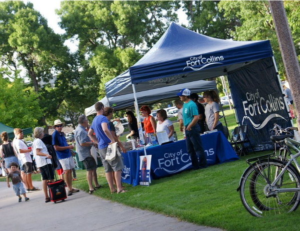 Photo of City tent at a public event.