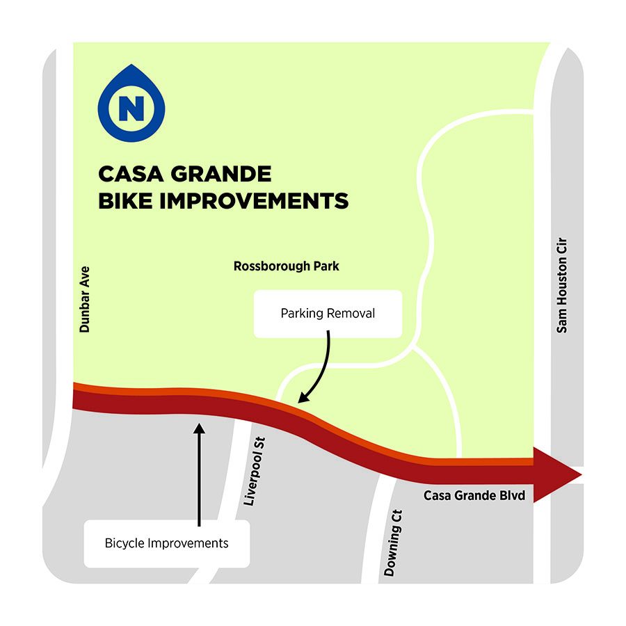 project map for Casa Grande Blvd. transportation projects